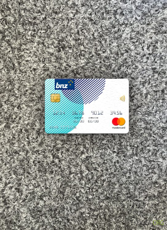 Nouvelle , Zélande BNZ Greymouth Bank mastercard photolook recto
